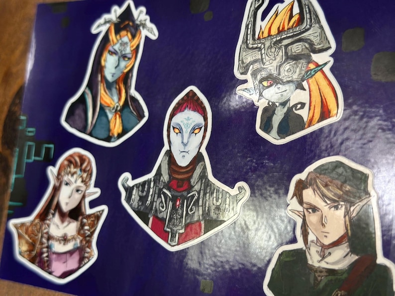 Twilight Princess Zelda Stickers – Midna Link Gaming Vinyl Sheet (5x7 ...