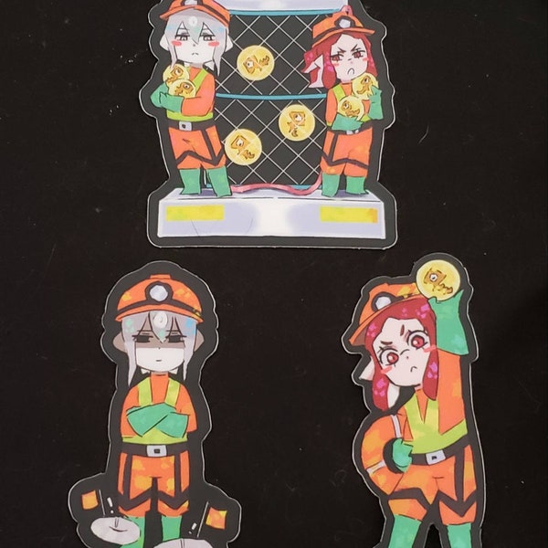 Splatoon Salmon Run stickers