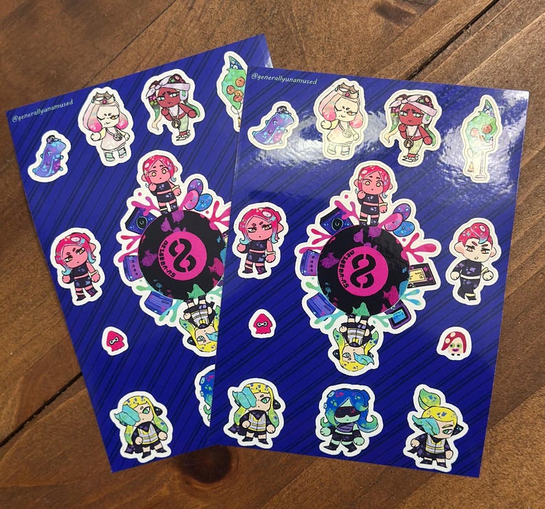 Splatoon Sticker Sheets - Etsy