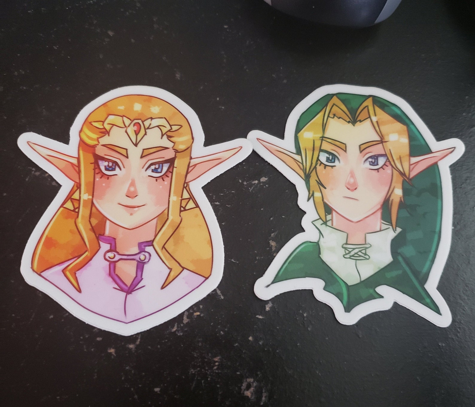 The Legend of Zelda Link and Zelda stickers Etsy