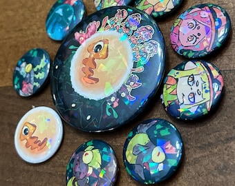 Splatoon Lachs-Run mit Buttons [Holographisch]