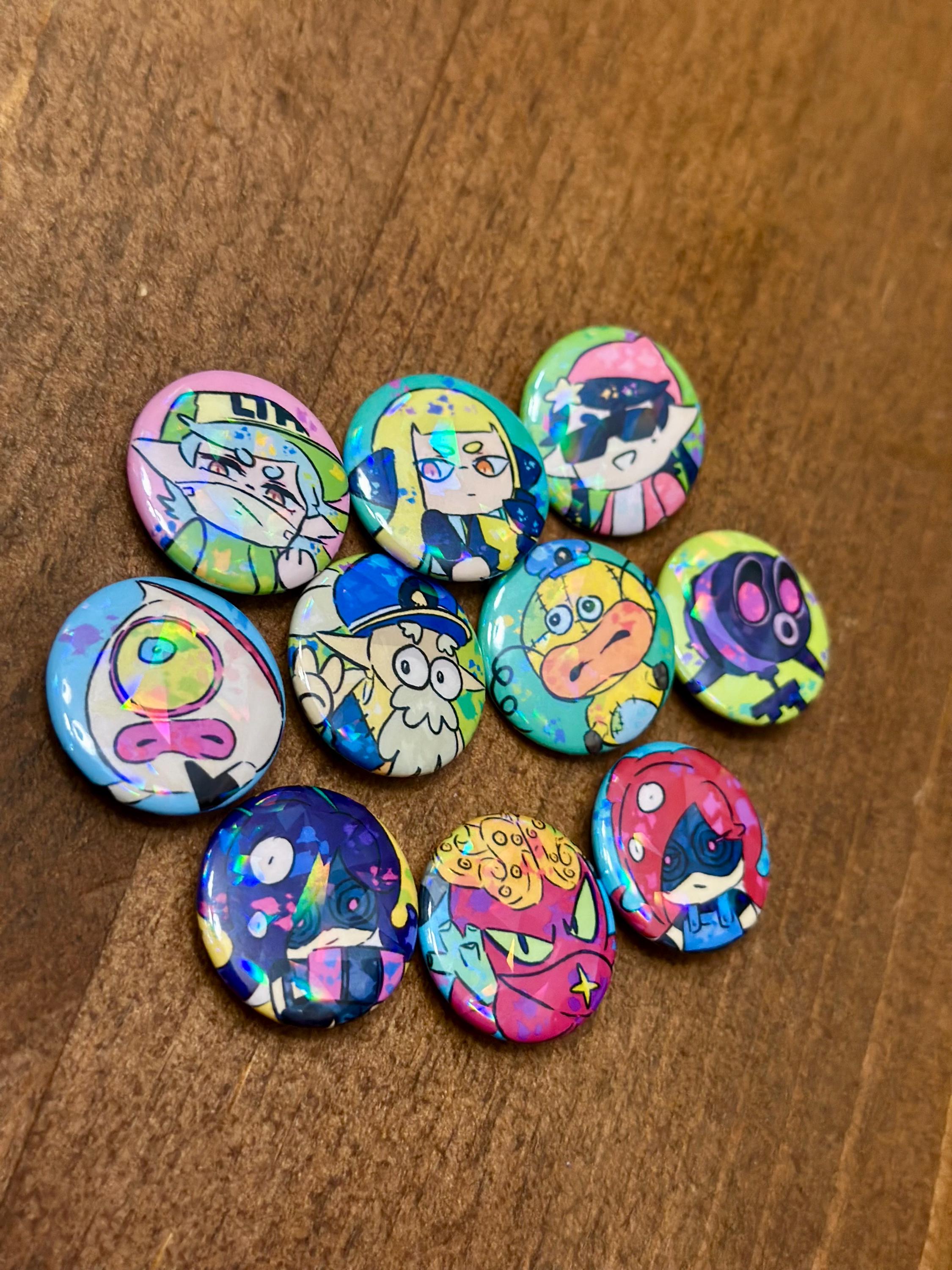 Splatoon 1-3 Story Mode Buttons [holographic] - Etsy