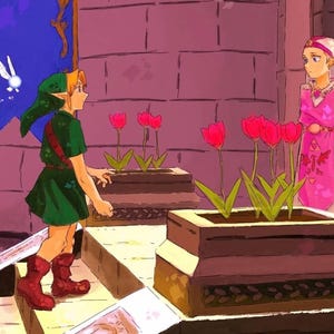 Legend of Zelda Print: Ocarina of Time Fanart Poster