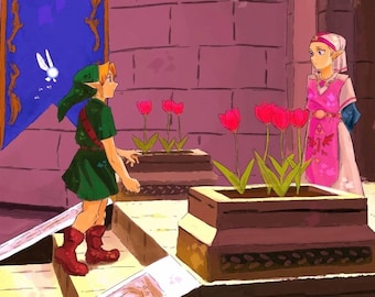 ゼルダの伝説 時のオカリナ 18 x 24 インチ ビデオゲーム ポスター