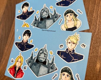 Fullmetal Alchemist Stickerbogen Anime Vinyl Stickers