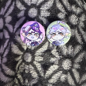 Splatoon Octoling Pin Splatoon Button Pins – 1 Inch Holographic Pinback Buttons – Inkling ...