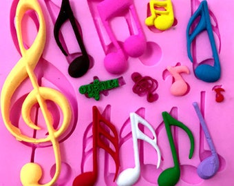 Music Notes Silicone Mold