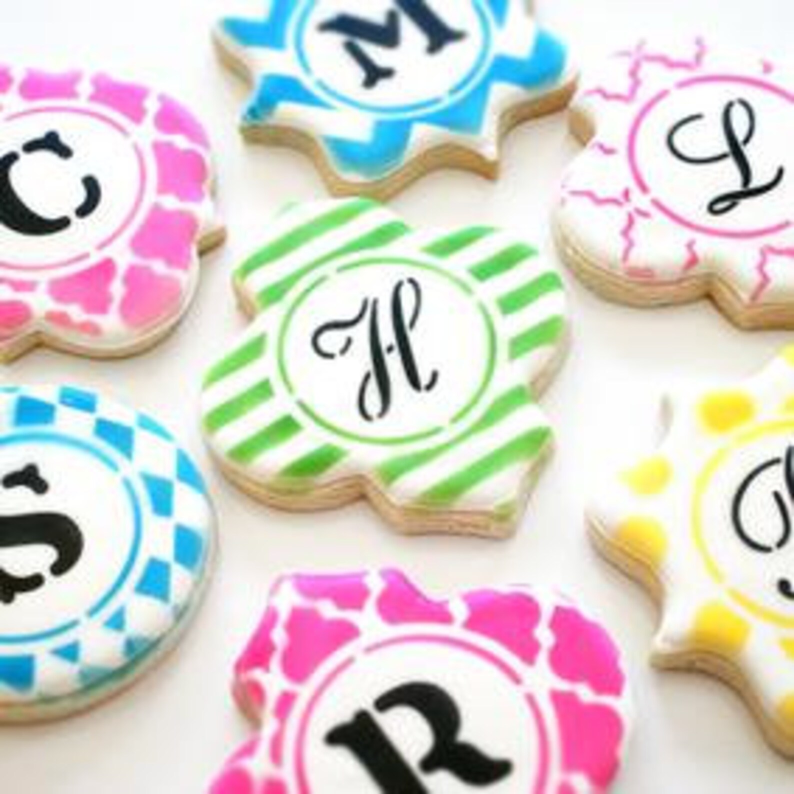 Alphabet Script Set Cookie Stencil | Etsy