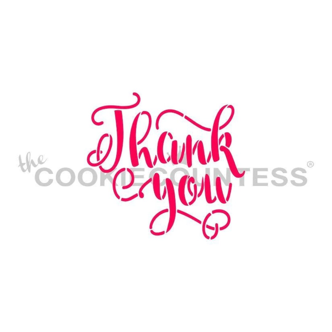 Thank You Lettering Stencil - Etsy