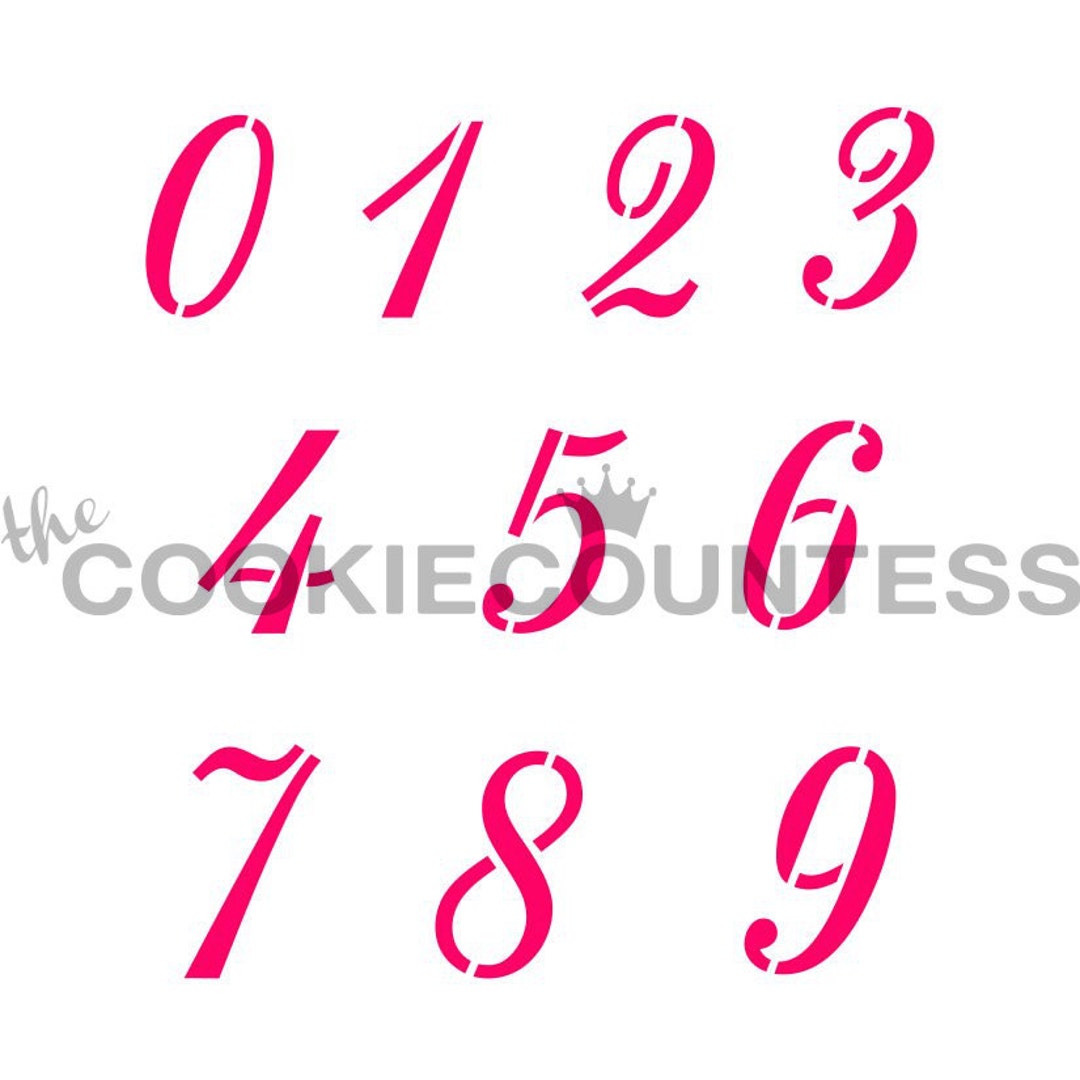 Ganache Alphabet Cookie Stencil Set
