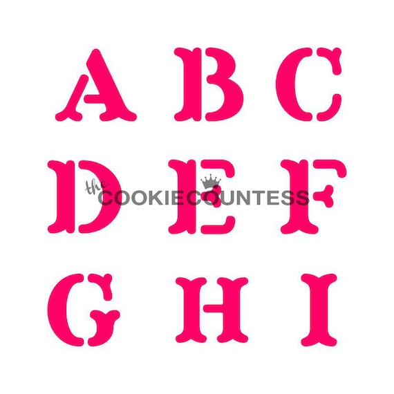 Alphabet Block Set Cookie Stencil | Etsy