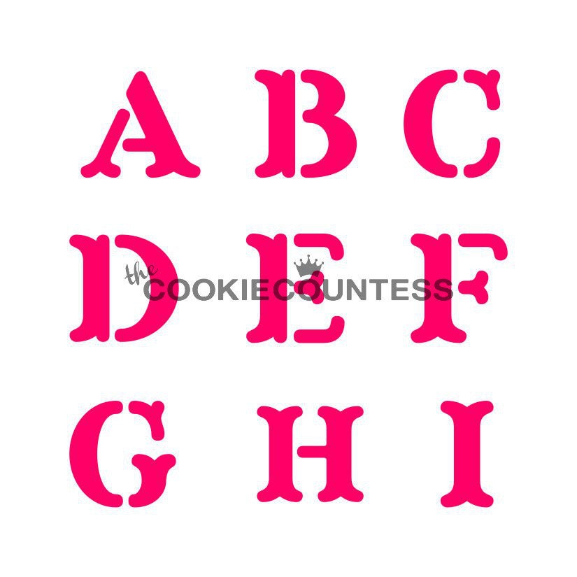 Alphabet Block Set Cookie Stencil | Etsy
