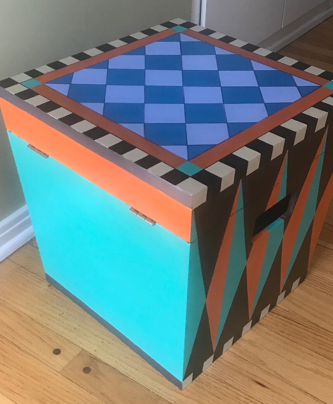 Painted Storage Chest/box Etsy