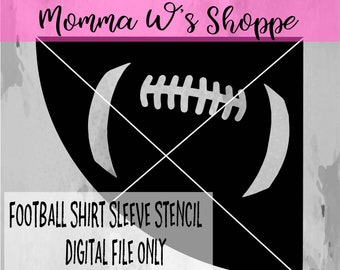 Football Bleached Sleeve Stencil Digital File SVG PNG DXF