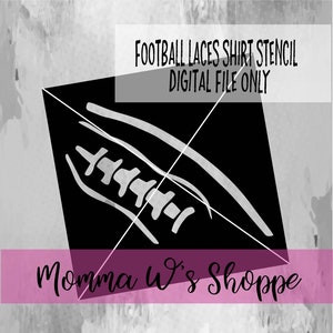 Football Laces Shirt Stencil Digital File SCG PNG DXF