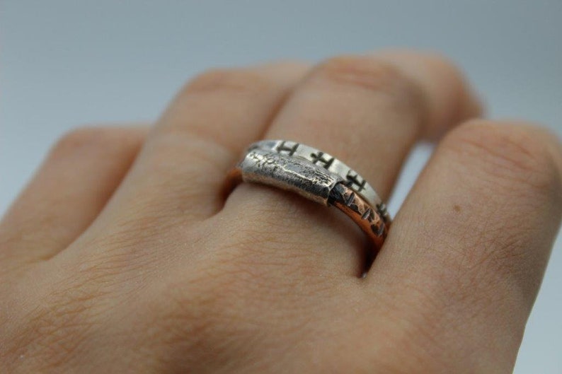 Copper and Silver Ring Texture