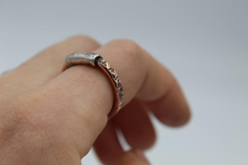 Copper and Silver Ring Texture