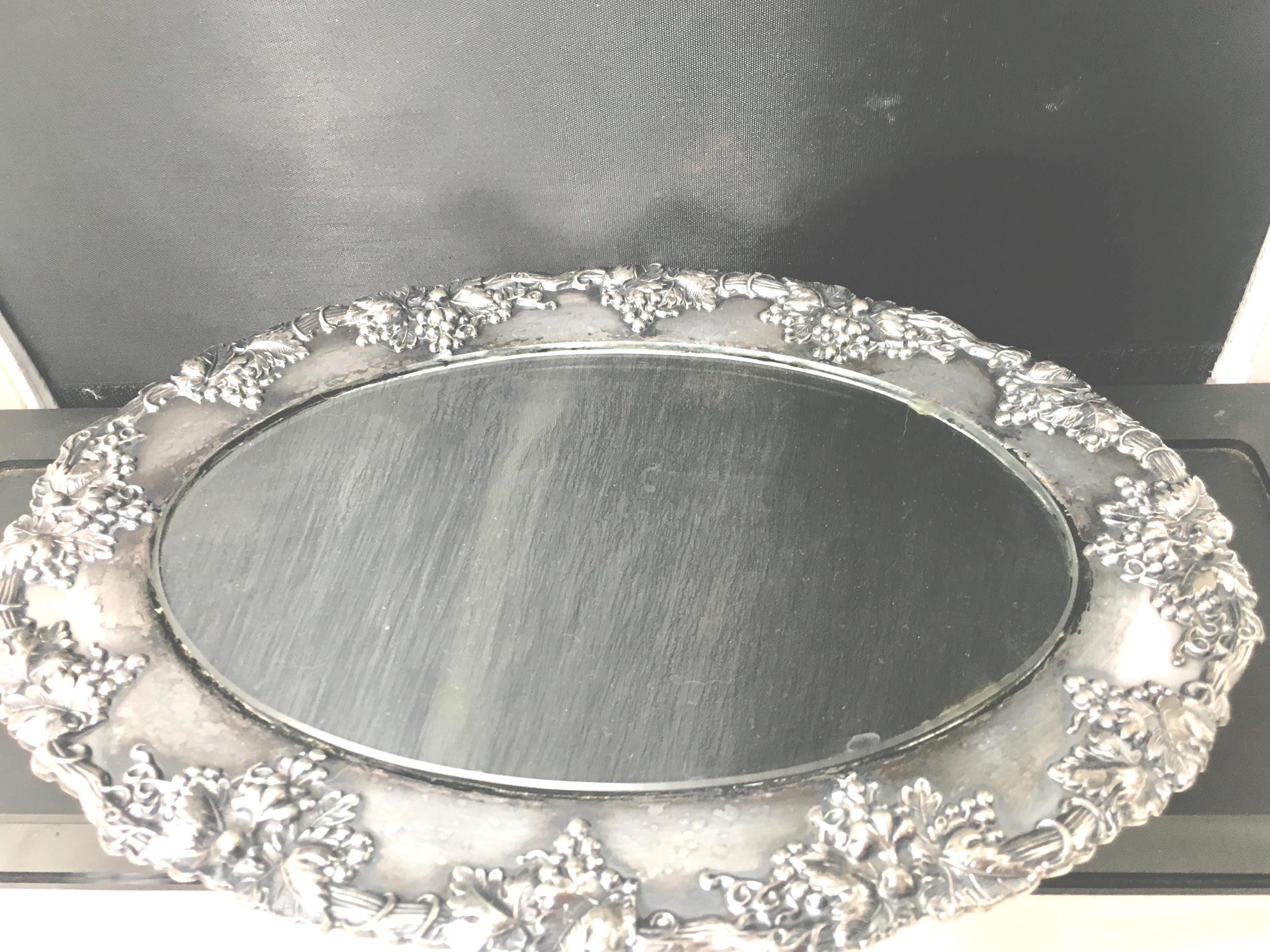 イギリス SILVER PLATED On Copper 21cm トレイ 【公式通販】