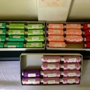 Gorgeous Rayon Machine Embroidery Thread Vintage Japan 120/2. 500Mts 6 color choose