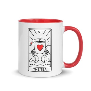 Tea Tarot Card Mug with Color Inside