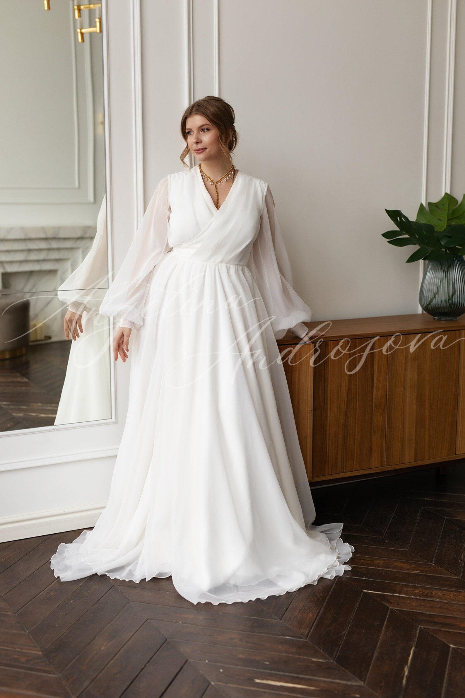 wedding dresses wrap style
