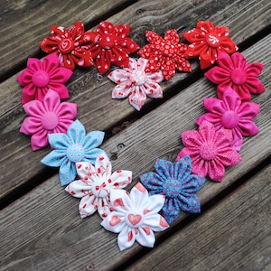 Valentine Hair Clip, Valentine Headband, Flower hair clip, hair accessories, hair flower clip, hair flower accessory, holiday hair accessory