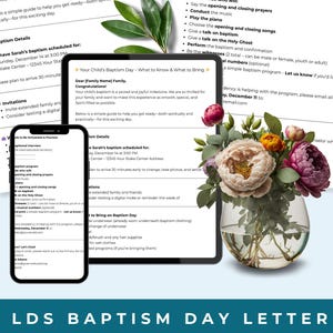 LDS Baptism Checklist Printable Template Baptism Planner Baptism Day Letter Parent Guide Preparation Program Editable Canva Resource Primary