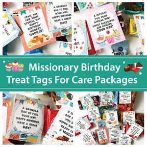Tags verjaardagstraktatie voor LDS-zendelingen | Verjaardagsverzorgingspakket zendeling | Verwencadeaukaartjes voor ouderlingen en zussen | Digitale download