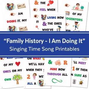Family History - I Am Doing It | Singing Time Flipchart for LDS Primary
