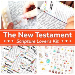 De Schriftenliefhebberkit voor het Nieuwe Testament | Tekststickers en leuke weetjeskaarten uit het Nieuwe Testament voor de Schriften en de Bijbel