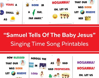 Samuel Tells of the Baby Jesus Primary Song Chart | December LDS Singing Time | Singing Time Flipchart for Primary Come, Follow Me