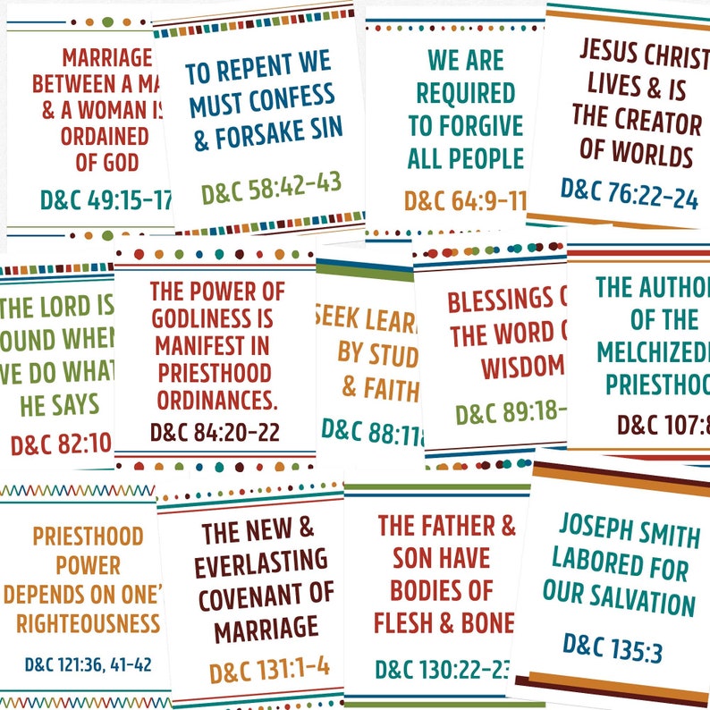 Doctrinal Mastery Posters for Doctrine & Covenants LDS Seminary