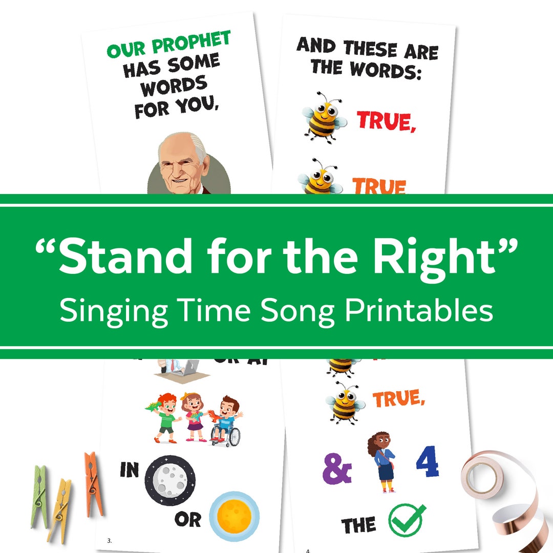 Stand for the Right Singing Time Flipchart for LDS Primary Come, Follow
