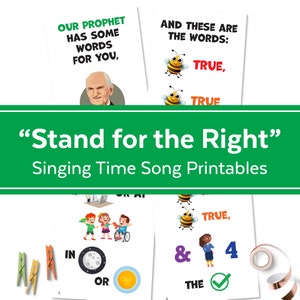 Stand For The Right | Singing Time Flipchart for LDS Primary Come, Follow Me