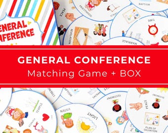 General Conference Game Visual Matching Card Activity LDS Primary Helps Resource Church Youth Engagement Tool Sunday School