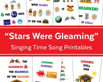 Stars Were Gleaming Primary Song Chart | December LDS Singing Time | Christmas Primary Song Flipchart