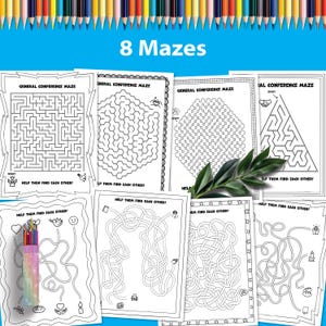 Printable Scavenger Hunt Game Worksheet Bundle General Conference Activity Packet Coloring Page Collection Primary Child Entertainment Resource LDS Kids Activities Faith Based Educational Tools April 2026 Sunday School Engagement Family
