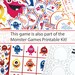 Monster Memory Printable Game Printable Download Memory Printable Game ...