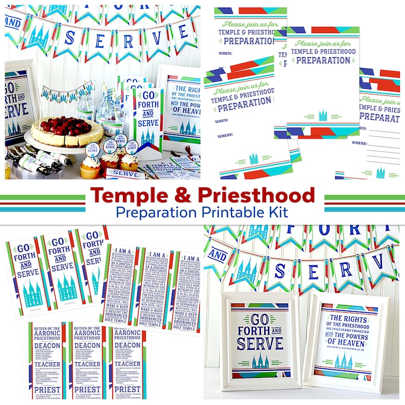 Temple &amp; Priesthood Preparation Printable Kit LDS Primary | Etsy