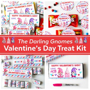 Gnomes Valentine&#39;s Day Candy Wrappers Kit (PDF)