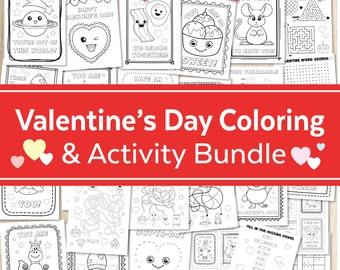 Valentine's Day Coloring & Activity Bundle (PDF)