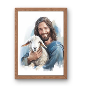 Good Shepherd Jesus Art Print: Christian Home Decor (Digital Download)