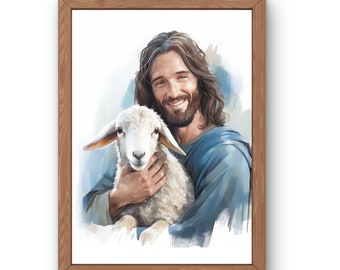 Good Shepherd Jesus Art Print: Christian Home Decor (Digital Download)