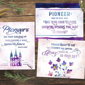 Pioneer Day Printable Kit | LDS Pioneer Printable Art Instant Download | Lesson Helps Pioneers