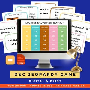 Doctrine & Covenants Jeopardy Game for LDS Primary | Come Follow Me Activity | Jr and Sr Printable and Digital Game | FHE, Sunday Lesson