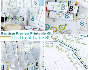 Baptism Preview Kit | It&#39;s Great To Be 8 Printables | LDS Baptism Printable Kit