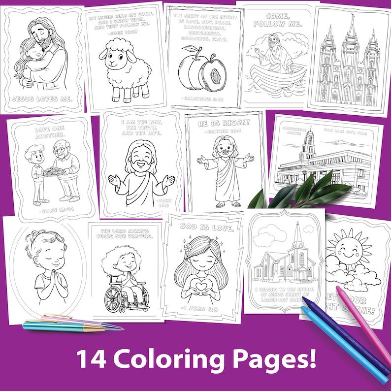 General Conference printable activities for kids with LDS coloring pages word games conference notes and activity sheets