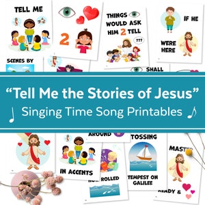 Tell Me the Stories of Jesus Primary Song Chart | March 2023 LDS Singing Time | Singing Time Flipchart for Primary Come, Follow Me