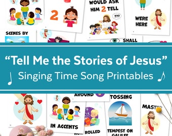 Tell Me the Stories of Jesus Primary Song Chart | March 2023 LDS Singing Time | Singing Time Flipchart for Primary Come, Follow Me