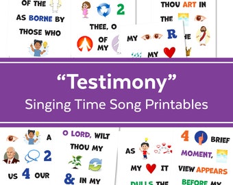 Testimony | Singing Time Flipchart for LDS Primary
